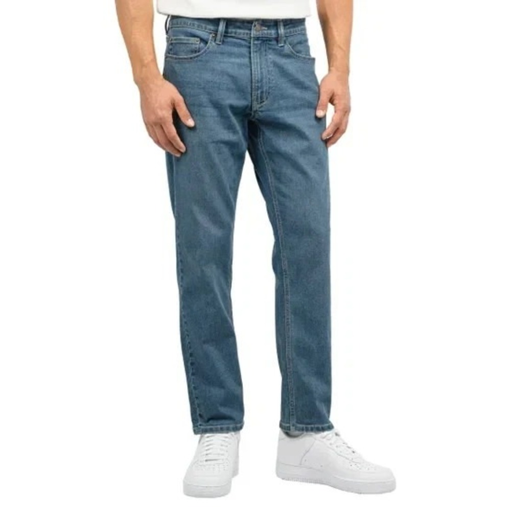 Scott Barber Mens 5-Pocket Jeans Blue Straight Leg 38x32 New